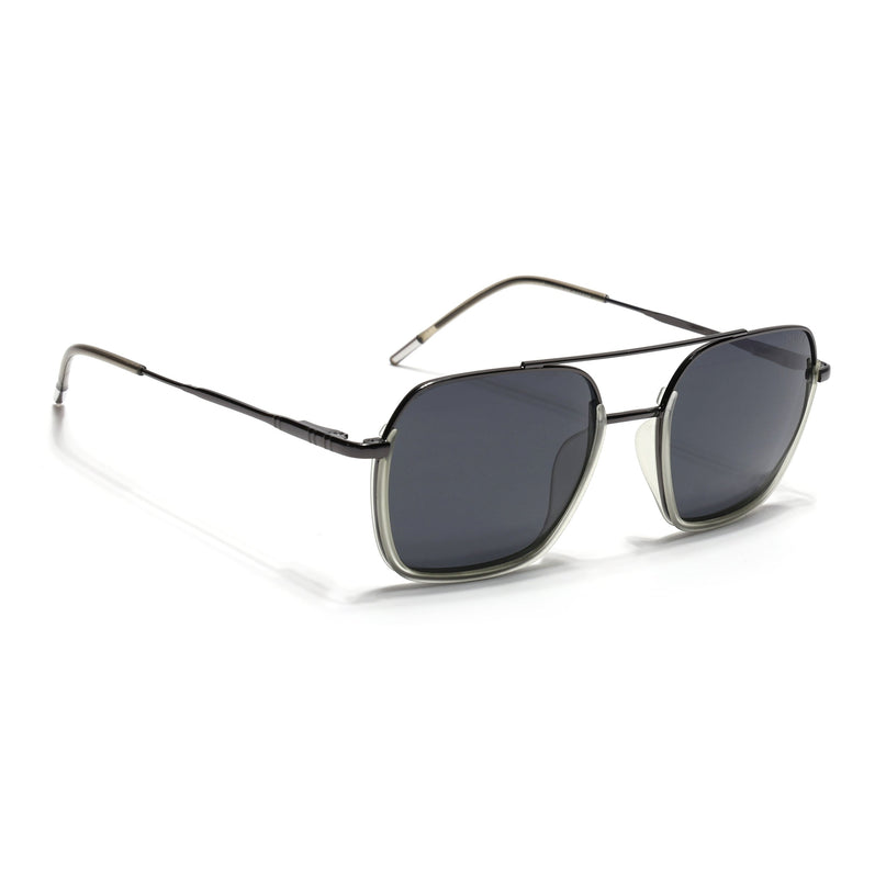 Eyejack Light Green & Grey Wayfarer Polarized Sunglasses for Men & Women (2508PCL1536)