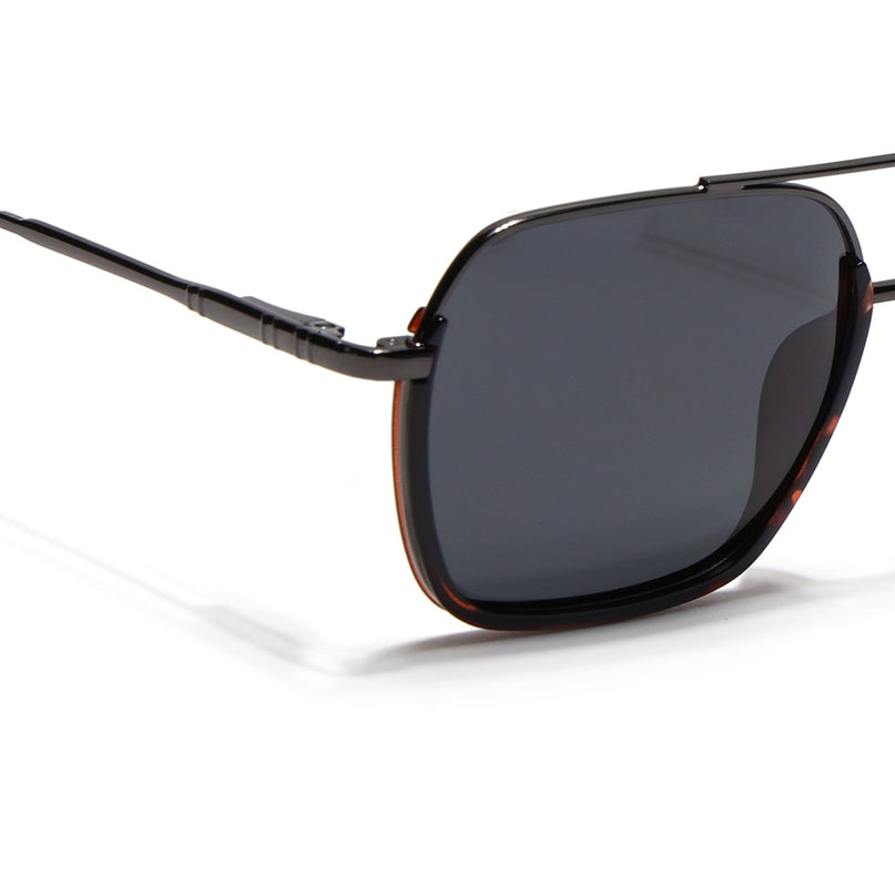 Eyejack Demi Brown & Grey Wayfarer Polarized Sunglasses for Men & Women (2508PCL1537)