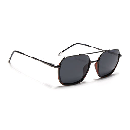 Eyejack Demi Brown & Grey Wayfarer Polarized Sunglasses for Men & Women (2508PCL1537)