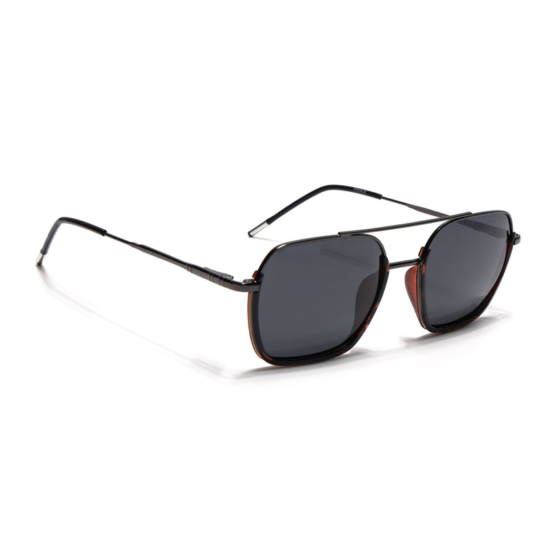 Eyejack Demi Brown & Grey Wayfarer Polarized Sunglasses for Men & Women (2508PCL1537)