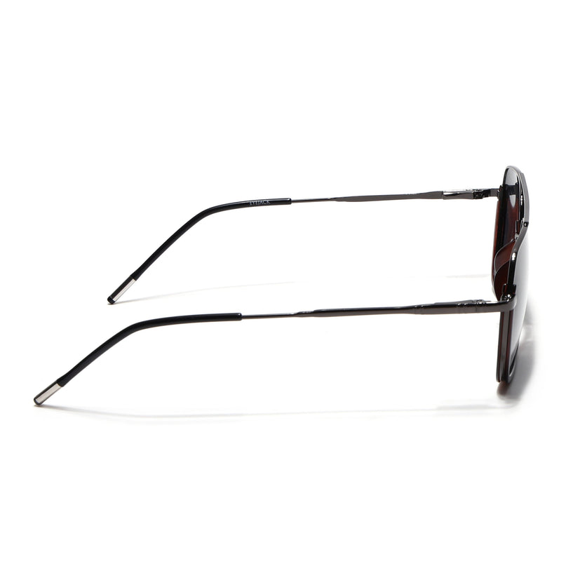Eyejack Demi Brown & Grey Wayfarer Polarized Sunglasses for Men & Women (2508PCL1537)