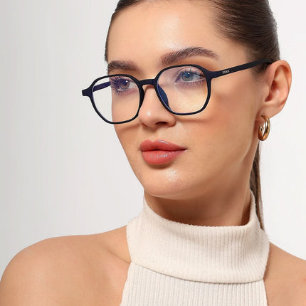 Eyejack NEO Navy Blue Wayfarer Eyeglasses for Men & Women (2511CL1158-C3)