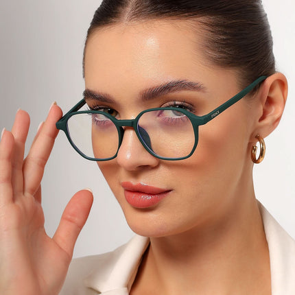 Eyejack NEO Green Wayfarer Eyeglasses for Men & Women (2511CL1160-C5)