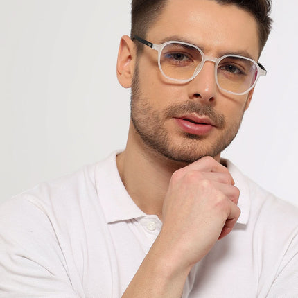Eyejack NEO Transparent Wayfarer Eyeglasses for Men & Women (2511CL1161-C6)