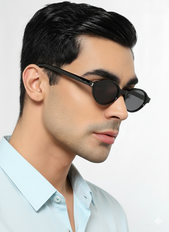 Eyejack Black Oval Sunglasses for Women (2537CL2185)