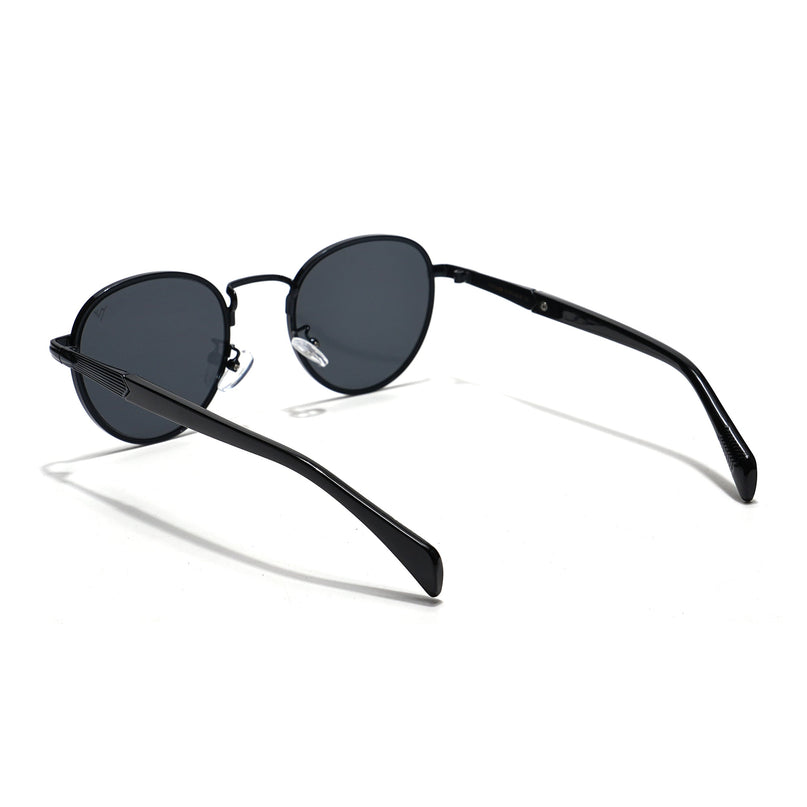 Round Sunglasses (Black Lens | Black Frame - MG5787)