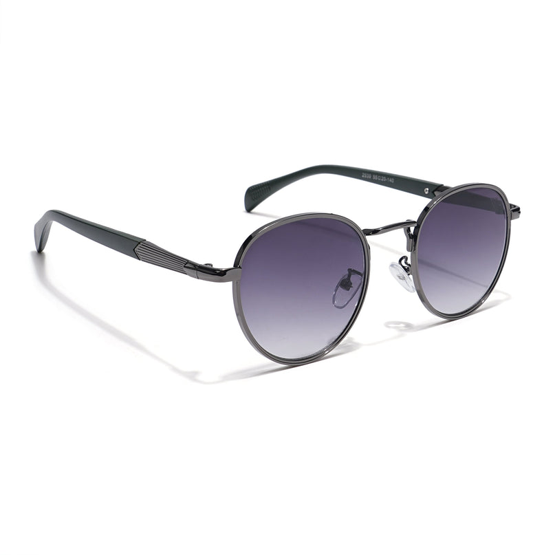 Round Sunglasses (Grey & Clear Lens | Grey Frame - MG5788)