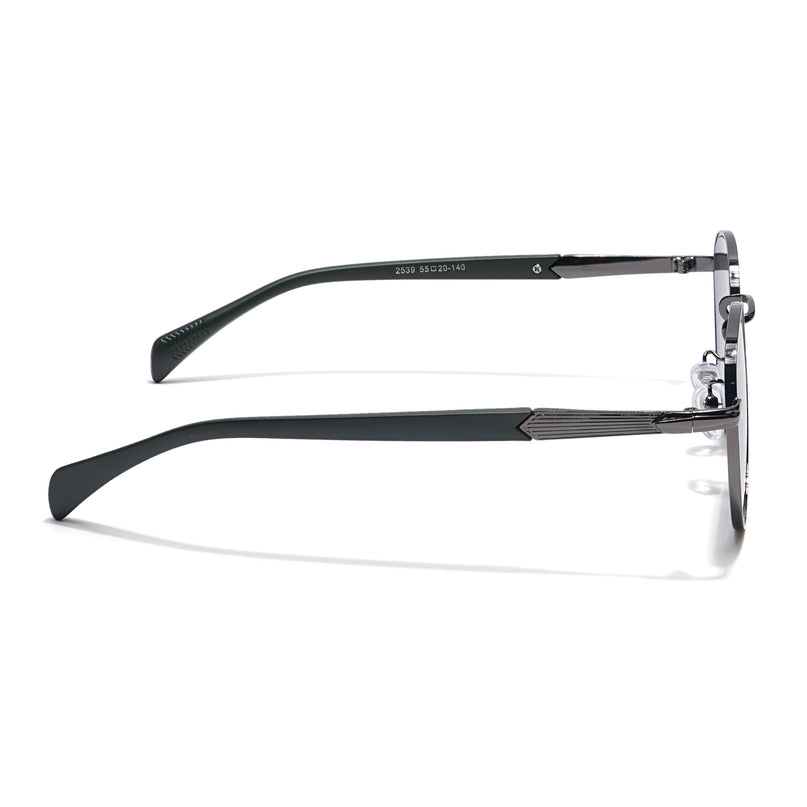 Round Sunglasses (Grey & Clear Lens | Grey Frame - MG5788)