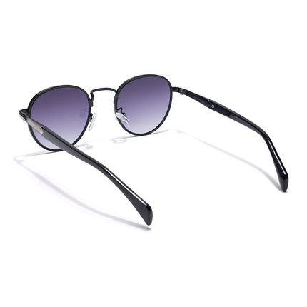 Round Sunglasses (Black & Clear Lens | Black & Silver Frame - MG5790)