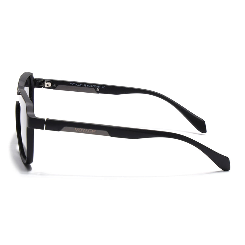 Hexagonal Polarized Sunglasses for Men & Women (Black Lens | Black Frame - PMG7356)