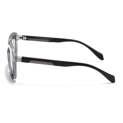 Hexagonal Polarized Sunglasses for Men & Women (Black Lens | Grey Frame - PMG7357)