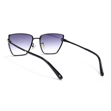 Cateye Sunglasses for Women (Grey & Clear Lens | Golden & Black Frame - MG7109)