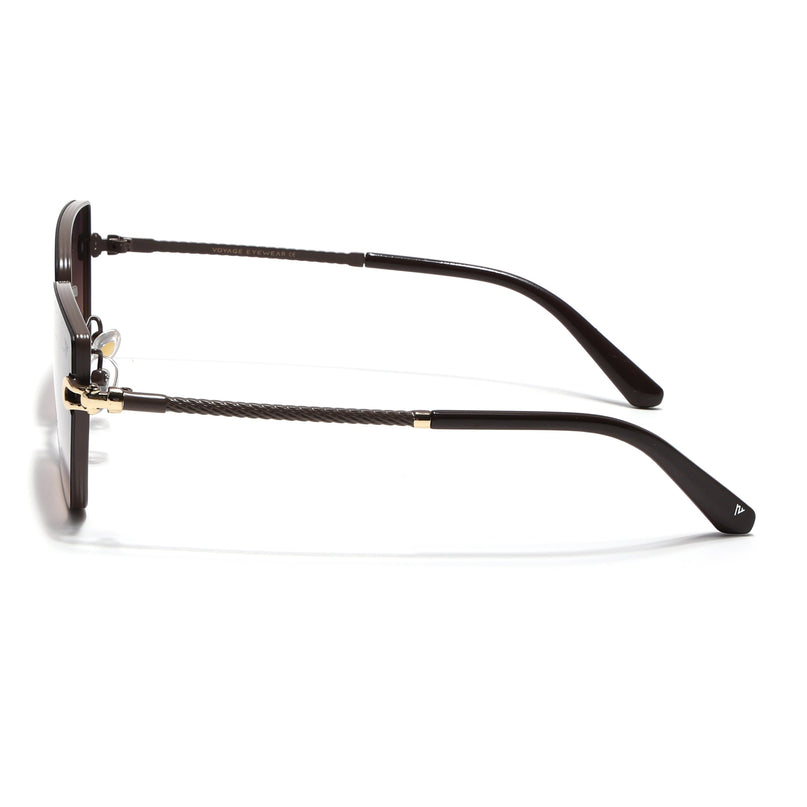 Cateye Sunglasses for Women (Black & Brown Lens | Brown Frame - MG7111)