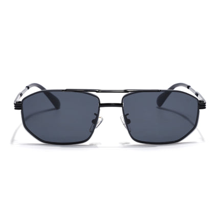 Rectangle Sunglasses for Men & Women (Black Lens | Black Frame - MG7533)