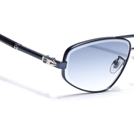 Rectangle Sunglasses for Men & Women (Blue & Clear Lens | Blue Frame - MG7517)