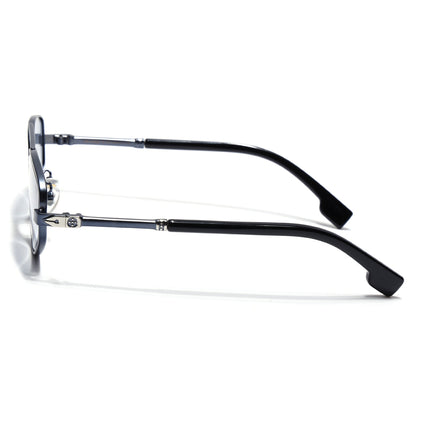 Rectangle Sunglasses for Men & Women (Blue & Clear Lens | Blue Frame - MG7517)