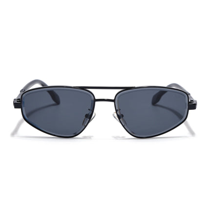 Rectangle Sunglasses for Men & Women (Black Lens | Black Frame - MG7519)