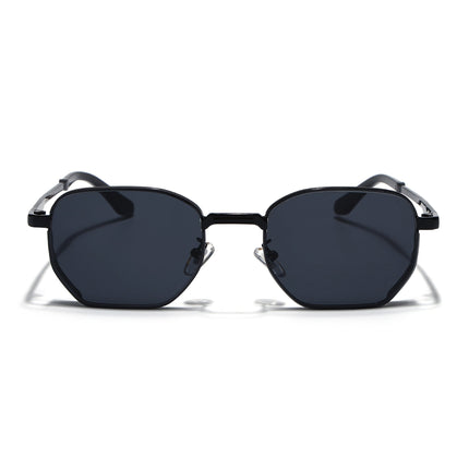 Rectangle Sunglasses for Men & Women (Black Lens | Black Frame - MG7839)