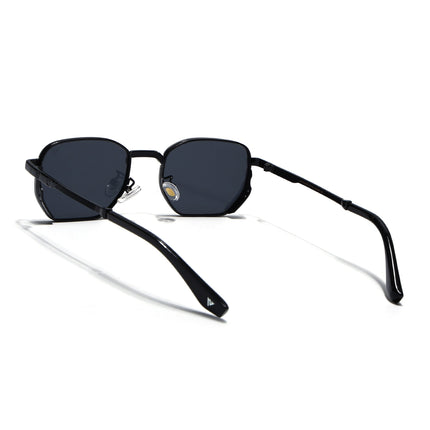 Rectangle Sunglasses for Men & Women (Black Lens | Black Frame - MG7839)