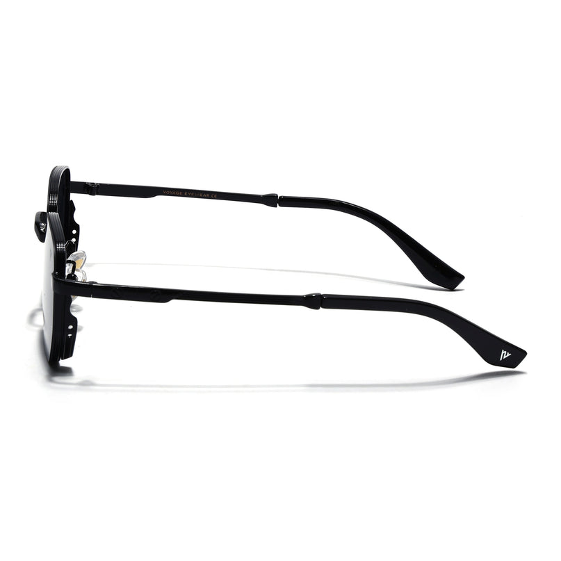 Rectangle Sunglasses for Men & Women (Black Lens | Black Frame - MG7839)