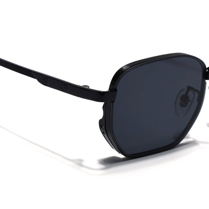 Rectangle Sunglasses for Men & Women (Black Lens | Black Frame - MG7839)