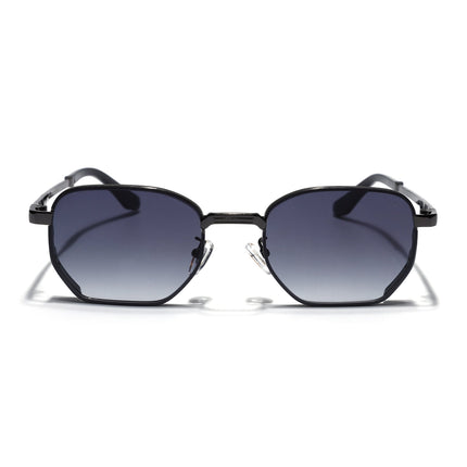 Rectangle Sunglasses for Men & Women (Green Lens | Grey Frame - MG7840)
