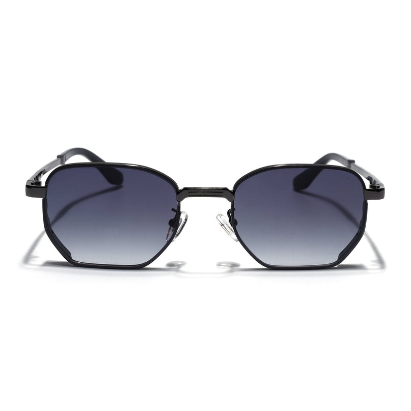 Rectangle Sunglasses for Men & Women (Green Lens | Grey Frame - MG7840)