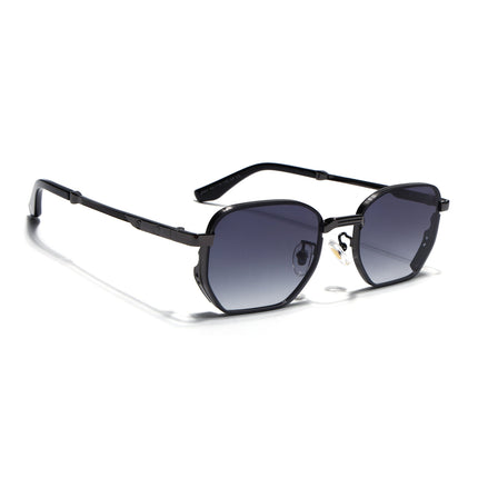 Rectangle Sunglasses for Men & Women (Green Lens | Grey Frame - MG7840)