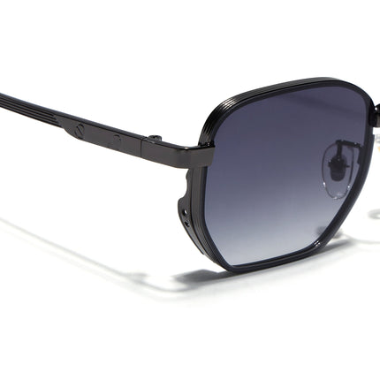 Rectangle Sunglasses for Men & Women (Green Lens | Grey Frame - MG7840)