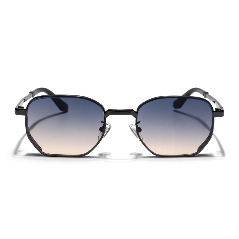 Rectangle Sunglasses for Men & Women (Grey & Brown Lens | Grey Frame - MG7841)