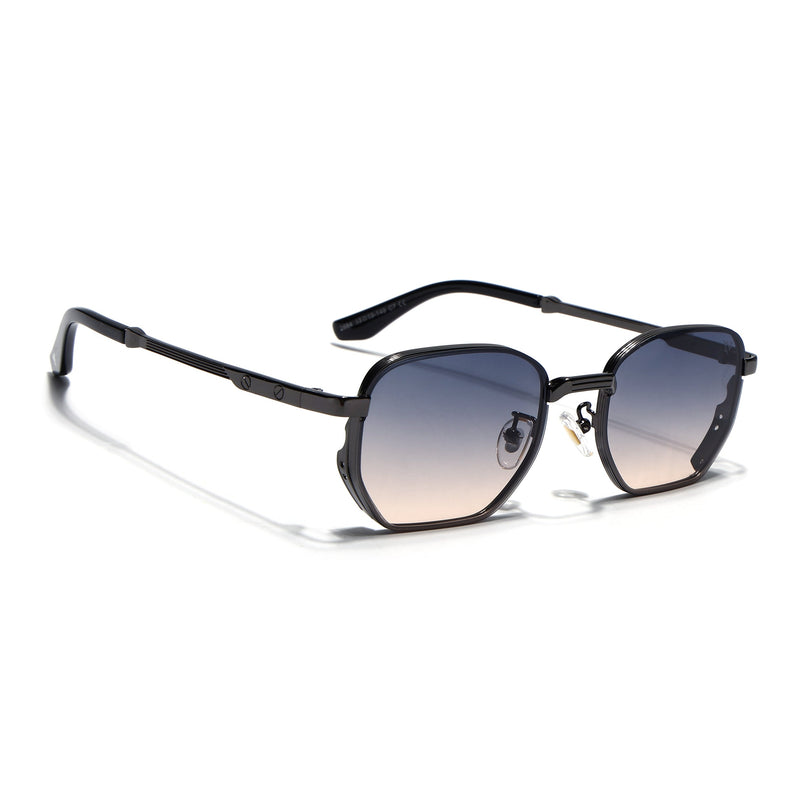 Rectangle Sunglasses for Men & Women (Grey & Brown Lens | Grey Frame - MG7841)