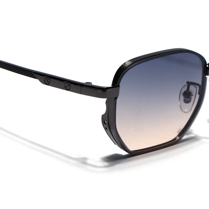 Rectangle Sunglasses for Men & Women (Grey & Brown Lens | Grey Frame - MG7841)