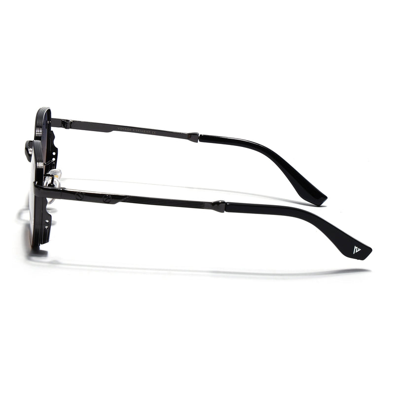 Rectangle Sunglasses for Men & Women (Grey & Brown Lens | Grey Frame - MG7841)
