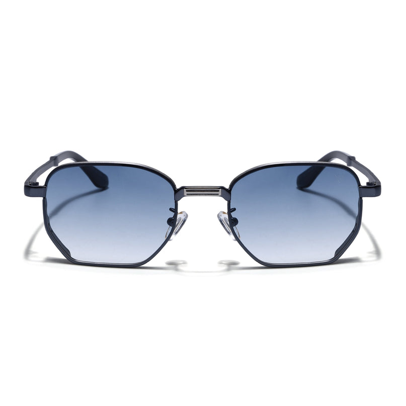 Rectangle Sunglasses for Men & Women (Blue Lens | Blue Frame - MG7844)