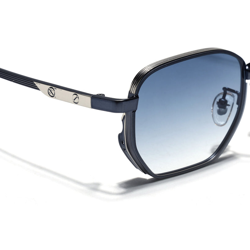 Rectangle Sunglasses for Men & Women (Blue Lens | Blue Frame - MG7844)