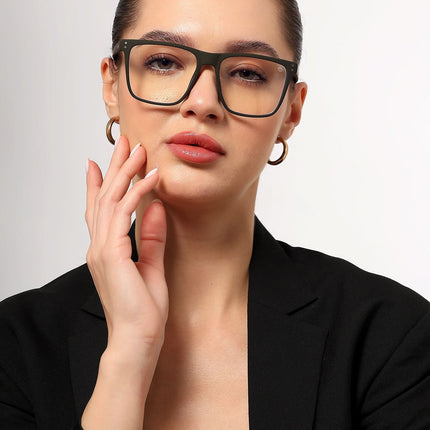 Eyejack NEO Olive Wayfarer Eyeglasses for Men & Women (28023CL1164-C2)