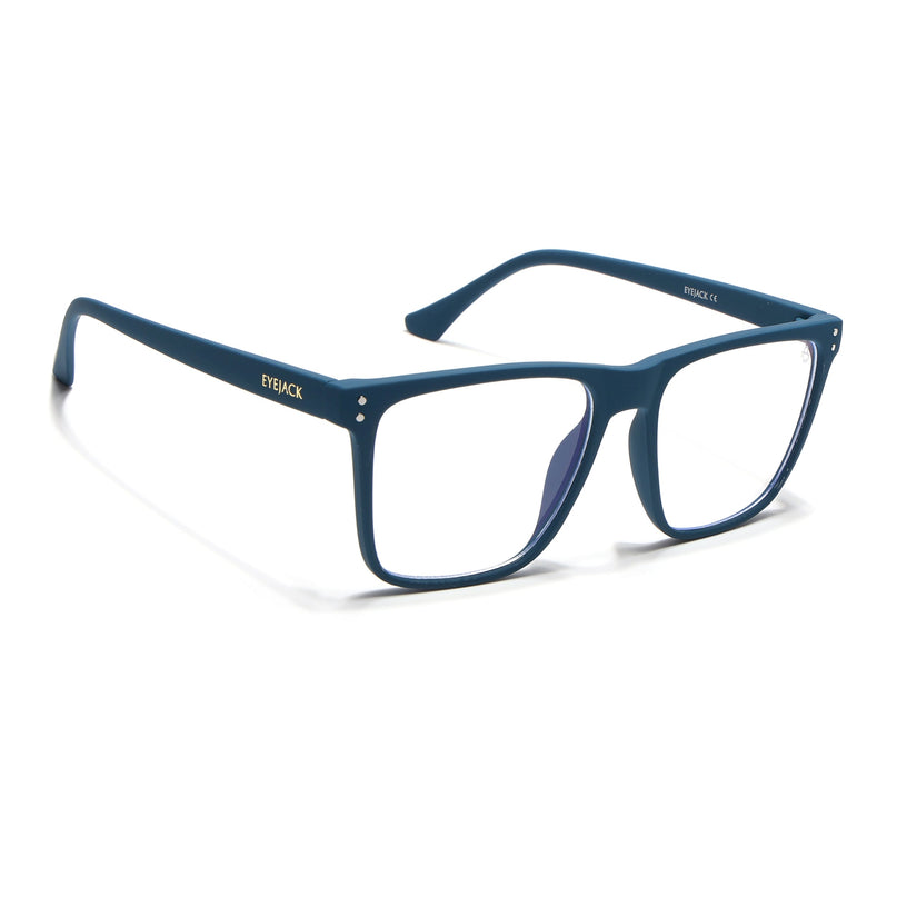 Eyejack NEO Blue Wayfarer Eyeglasses for Men & Women (28023CL1166-C4)