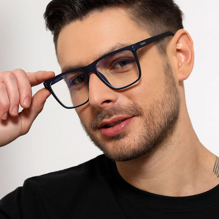 Eyejack NEO Navy Blue Wayfarer Eyeglasses for Men & Women (28023CL1165-C3)