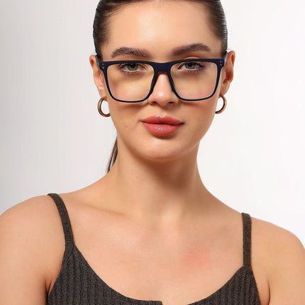 Eyejack NEO Navy Blue Wayfarer Eyeglasses for Men & Women (28023CL1165-C3)