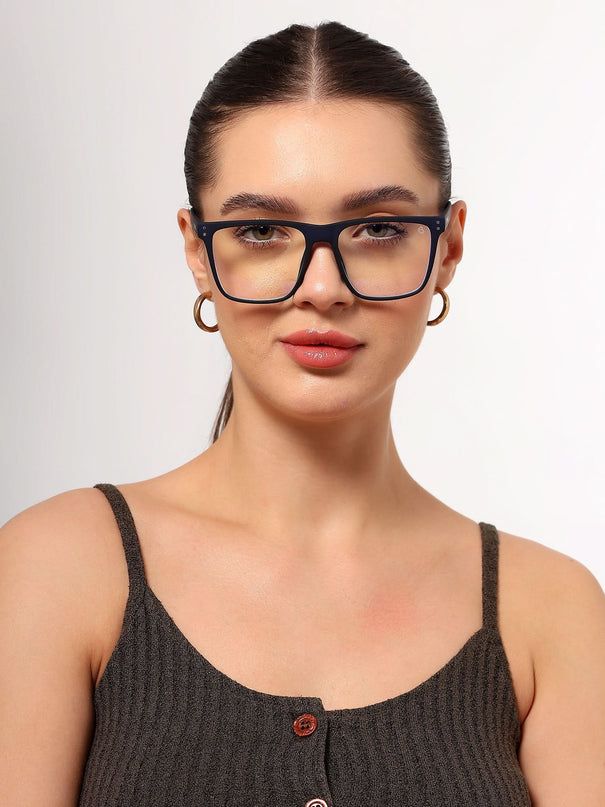 Eyejack NEO Navy Blue Wayfarer Eyeglasses for Men & Women (28023CL1165-C3)