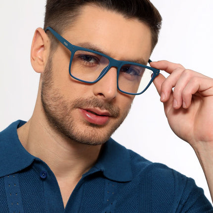 Eyejack NEO Blue Wayfarer Eyeglasses for Men & Women (28023CL1166-C4)