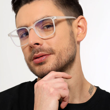Eyejack NEO Transparent Wayfarer Eyeglasses for Men & Women (28049CL1176-C7)