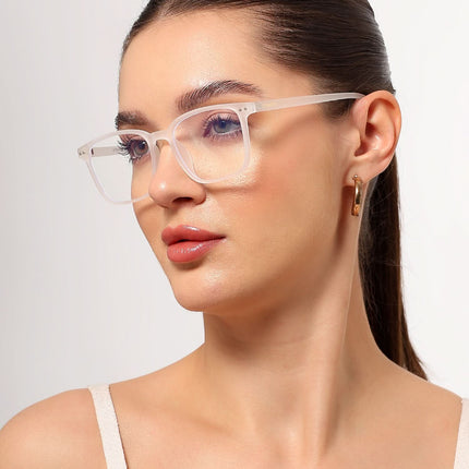 Eyejack NEO Transparent Wayfarer Eyeglasses for Men & Women (28049CL1176-C7)