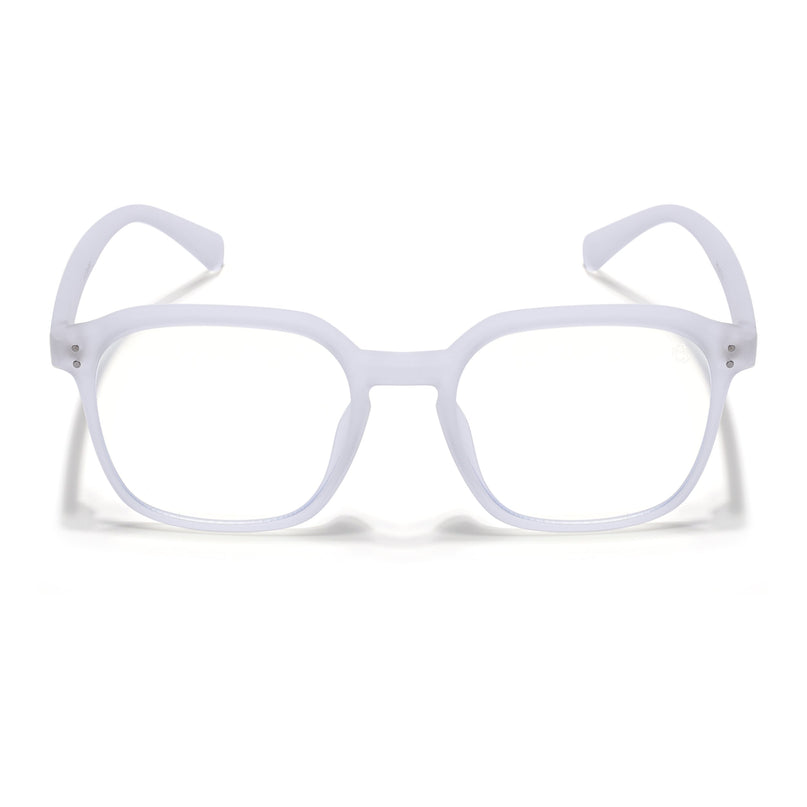 Eyejack NEO Transparent Square Eyeglasses for Men & Women (28068CL1183-C7)