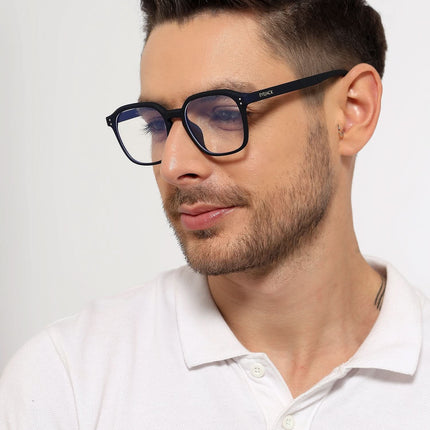 Eyejack NEO Navy Blue Square Eyeglasses for Men & Women (28068CL1179-C3)
