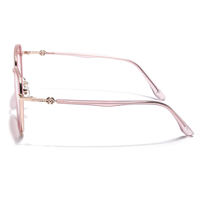 Voyage Select Square Polarized Sunglasses for Women (Pink & Clear Lens | Golden & Pink Frame - SLPMG6236)