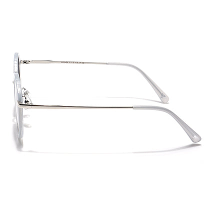 Voyage Select Round Polarized Sunglasses (Grey & Clear Lens | Transparent Grey Frame - SLPMG6216)