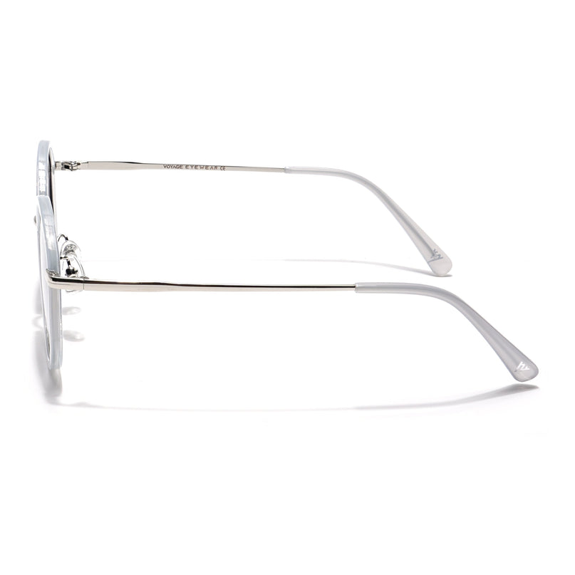 Voyage Select Round Polarized Sunglasses (Grey & Clear Lens | Transparent Grey Frame - SLPMG6216)