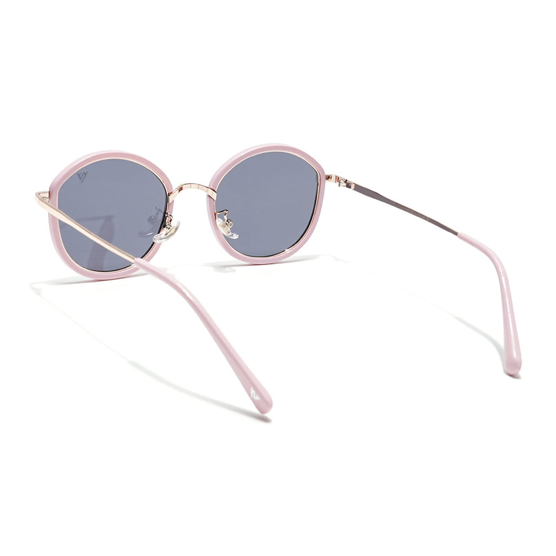 Voyage Select Round Polarized Sunglasses (Black Lens | Pink Frame - SLPMG6220)