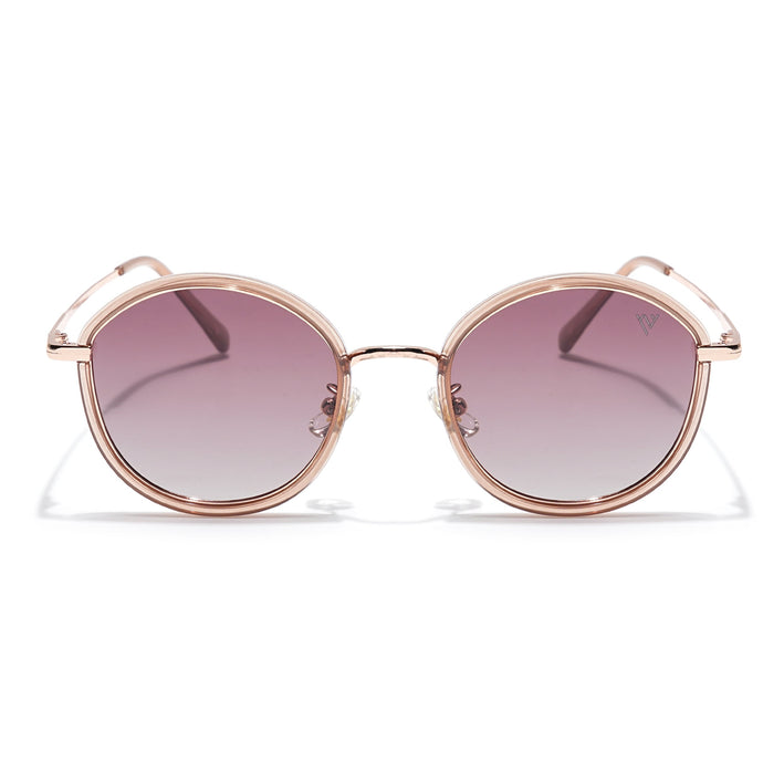 Voyage Select Round Polarized Sunglasses (Brown & Clear Lens | Brown Frame - SLPMG6221)